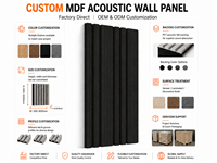 Panneau acoustique rainuré en MDF moderne, design écologique pour salles de conférence, hôtels, appartements, écoles, intérieurs commerciaux