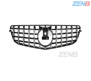 Rejilla de malla plateada <span class=keywords><strong>W204</strong></span> SL para <span class=keywords><strong>Mercedes</strong></span> Benz <span class=keywords><strong>Clase</strong></span> <span class=keywords><strong>C</strong></span> 2007-2014, marco cromado y moldura de repuesto para la rejilla del parachoques delantero - Product Image 2