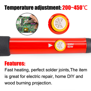 220V/110V 60W <strong>Electrical</strong> <strong>Soldering</strong> Iron Rework Welding Gun Tool Adjustable Temperature <strong>Soldering</strong> Iron for <strong>Soldering</strong> and Repair - Product Image 3
