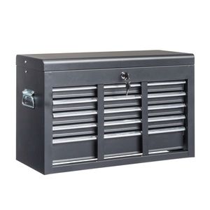 Black Iron <b>Tool</b> Storage <b>Box</b> 485X410X300mm With Keyed <b>Lock</b> - Product Image 1