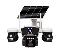 Caméra de sécurité solaire extérieure 4G en gros avec détection de mouvement PIR et vision nocturne pour la surveillance à distance hors réseau