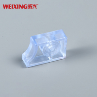 Support carré fixe en plastique de bonne qualité pour accessoires de salle de bain, butée de porte en verre en plastique