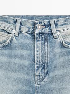 Jeans de Mezclilla de Cintura Media con Pierna Ancha, Estilo Casual, Lavables, Diseño Liso - Product Image 4