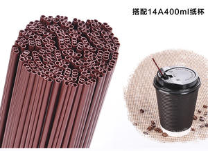 Agitatore monouso in plastica per caffè cannuccia per bevande calde ecologiche a tre fori - Product Image 4