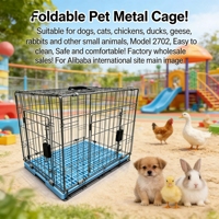 Cage à animaux de compagnie moderne pliable multifonctionnelle avec base en plastique pour chiens, chats, poulets, lapins