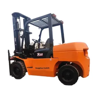 Carretilla elevadora diésel Hangzhou de <span class=keywords><strong>7</strong></span> toneladas con elevador de mástil de 2 etapas 4,5 m estado usado - Product Image 5