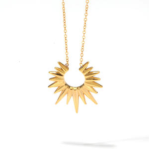 สร้อยคอไข่มุกประดับจี้หัวใจรูปดอกไม้สไตล์ฮาวายสำหรับฤดูร้อนทำจากสเตนเลสสตีลที่สวยงาม18K - Product Image 4