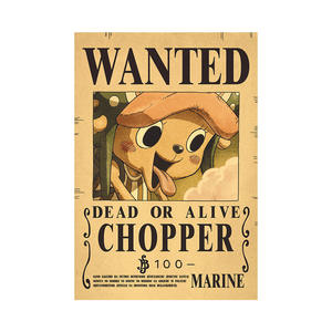 Affiche de recherche rétro en papier kraft <span class=keywords><strong>One</strong></span> <span class=keywords><strong>Piece</strong></span>, dernière collection, affiche de récompense, marchandise d'anime pour le commerce électronique - Product Image 3