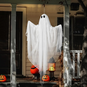 Grand fantôme lumineux suspendu effrayant, accessoire d'Halloween pour la décoration de cour et de fête dans une maison hantée - Product Image 2