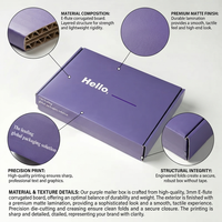 Cajas de Correo Personalizadas con Logotipo, Cajas de Embalaje de Papel Morado, Cajas de Envío Impresas Personalizadas al por Mayor