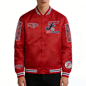 Chaquetas Varsity de Béisbol Casuales con Bordado de Logotipo Personalizado OEM, Estilo Urbano, Vintage, Tallas Grandes para Hombre - Product Image 1