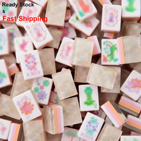 60 Pièces de Mahjong en Acrylique à 4 Couches, Motif Bois, pour Jeu de Société Chinois, Japonais, Américain, Thème Évasion en Bord de Mer, avec Plateau de Jeu