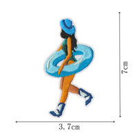 Patchs brodés personnalisés Océan et Plage, thermocollants, motifs animaux marins, badges pour vestes, sacs, chapeaux, vente en gros, fournisseur OEM de patchs