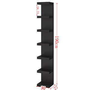 Estantería Vertical de Diseño Moderno Integrada en el Piso, Ahorra Espacio, Librería de Madera que se Apoya en la Pared, Estantería <span class=keywords><strong>Invisible</strong></span> para <span class=keywords><strong>Libros</strong></span> - Product Image 5