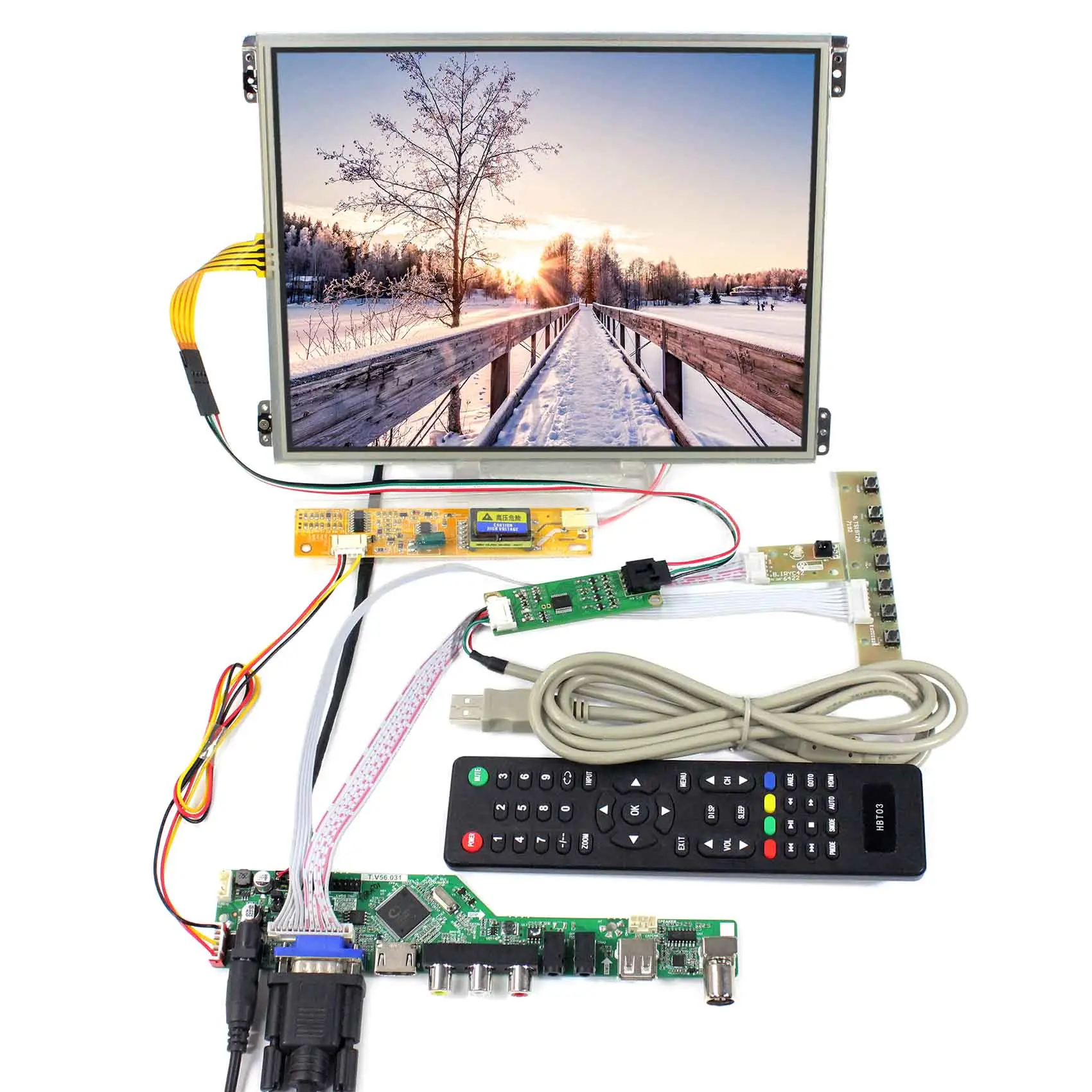 Lcd Tv Board Touchscreen Module Ccfl Backlight Lcd Touchscreen Panel Kit 10.4Inch 1024X768 Industriële Monitor Touchscreen