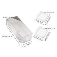 12 étuis de voyage écologiques en acrylique transparent de 3 mm d'épaisseur, légers et étanches, avec boîte transparente pour l'affichage