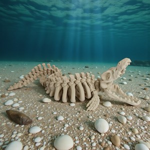 Squelette de mosasaure imprimé en 3D Vashine pour enfants, matériau PLA adapté aux enfants, collection de jouets, jouets d'animaux en os de dinosaure - Product Image 1