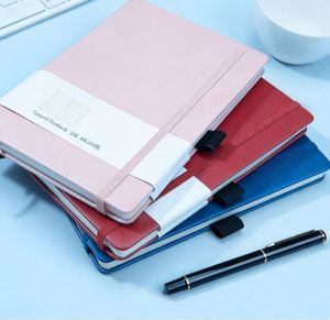 A5/A6 PU <b>Leather</b> Hardcover Notebook 100 <b>Sheets</b> Elastic Strap Custom Logo for Business Personal Use Cheap - Product Image 5