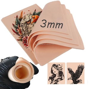 3mm <b>Silicone</b> Tattoo Practice Skin Pad Easy Clean <b>Tool</b> for PMU Tattoo Training - Product Image 1