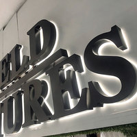 Letrero Comercial para Tienda, Letrero LED Personalizado con Logotipo, Letreros 3D Retroiluminados para Pared, Letras con Luz LED