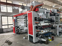 Mesin Printer Flexografi 6 Warna Roll to Roll Film PE Stasiun Ganda Kecepatan Sedang YT-61200