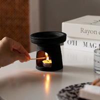 Brûleur d'aromathérapie vintage en porcelaine fait main, chauffe-huile essentielle pour salon de beauté, brûleur d'encens avancé pour bois de santal, résistant au feu, Chine