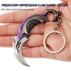 Mini porte-clés en métal de 9cm, couteau de Valorant porte-clés Mini Valorant Karambit - Product Image 5