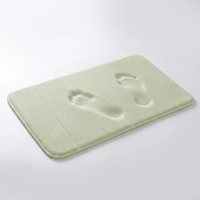 Tapis de salle de bain moderne en polyester Ru, en mousse à mémoire de forme, confortable, haute densité, à récupération lente, absorbant, pour la maison et l'hôtel