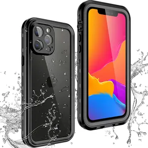 Shellbox Shenzhen Manufacturer Black Blue Full Body Shockproof Protective Waterproof Phone Case With Built-In Screen Protector