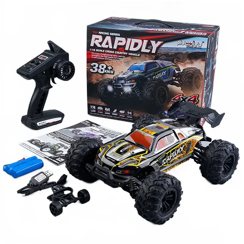 2.4GHZ 4WD 38km/h High Speed Racing RC Car Off-Road Vehicle 1:16 Remote Control MONSTER Truck for Kid or Adult