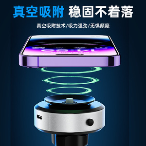 Soporte con ventosa para teléfono móvil con carga inalámbrica rápida de 15W para parabrisas de coche - Product Image 5