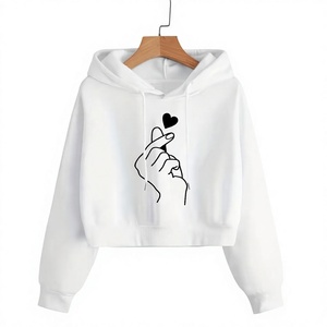 Sudaderas Cortas de Alta Calidad para Mujer, Ropa Deportiva, Sudaderas con Capucha Cortas, Ropa Femenina, Sudadera con Capucha y Etiqueta Personalizada - Product Image 1