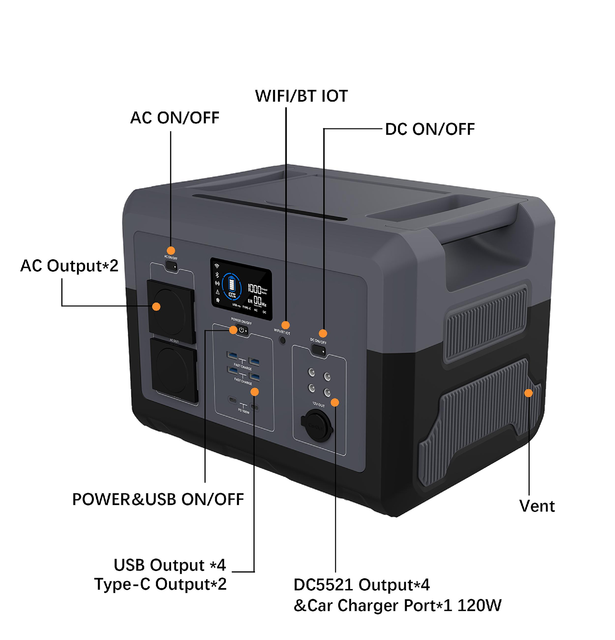 Indoor Outdoor Portable Power Station With Solar Panel and LED Lights 500W LiFePO4 Battery Solar Generator