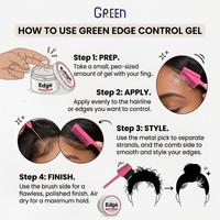 Beste gel voor haarrandcontrole voor zwart haar, sterke hold-formule, maakt babyhaar glad, vlokkenvrij.