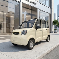 ESUN Voiture Électrique de Luxe Fermée à Basse Vitesse pour Trajets Quotidiens, 4 Portes, 4 Places, Véhicule à Quatre Roues 60V au Plomb-Acide, Scooter Domestique pour Trajets Quotidiens