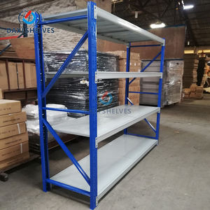 Estanterías Ajustables de Servicio Mediano, Estanterías de Almacenamiento de Acero para Almacén, Estanterías Industriales Blancas para Contenedores de Envío - Product Image 1