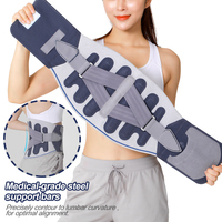 Ceinture de soutien lombaire en polyester et nylon pour soulager les douleurs du bas du dos, respirante, réglable et détachable