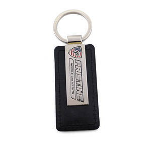 Keychain nhà máy bán buôn thời trang Mens kim loại da <span class=keywords><strong>Key</strong></span> chủ tùy chỉnh xe ô tô thương hiệu logo tag Keychain - Product Image 5