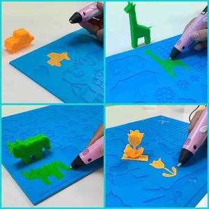 Tapis en silicone pour stylo d'impression 3D, résistant à la chaleur, planche à dessin créative, plateau de conception DIY antidérapant, tapis de dessin pour stylo 3D, cadeau pour enfants - Product Image 5