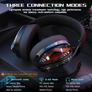 Tai nghe chơi game không dây nhẹ Attack Shark L60 Tai nghe khử tiếng ồn chế độ nghe có dây/BT/2.4gtri - Product Image 2