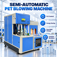 Machine de soufflage de bouteilles PET semi-automatique pour la production de bouteilles d'eau, de boissons et de jus avec contrôle PLC