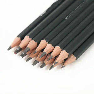 Crayons d'école en graphite HB noirs avec étui en bois pour fournitures de bureau, examens, école, bureau, dessin, croquis - Product Image 1