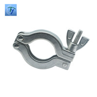 Collier de serrage sanitaire Tri-Clamp robuste à broche unique en acier inoxydable poli, métrique, personnalisé, pour tubes et tuyaux, fabrication OEM/ODM
