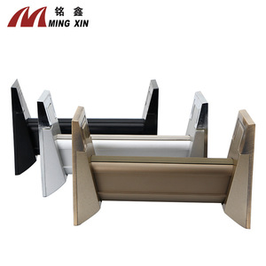 Support de tringle à vêtements mural Ming Xin en alliage d'aluminium, non amovible, moderne, simple, noir, argent, couleur champagne - Product Image 2