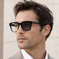 Lunettes de soleil photochromiques Partagas Wholesale Retro avec logo personnalisé, branches carrées à clipser, protection UV400 pour femmes et hommes