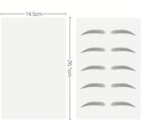 10 PIÈCES/SAC Peau d'entraînement PMU en silicone transparent, tapis d'entraînement au microblading, feuille d'entraînement au tatouage des lèvres et des sourcils sans encre