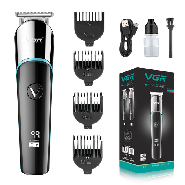 VGR V-291 Rechargeable Hair Clipper Beard Trimmer Cutting Machine Professional Electric Hair Trimmer Cordless for Men