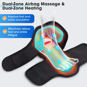 Ceinture de massage des pieds chauffante électrique Eveekon, nouvelle ceinture de massage des chevilles sans fil à compression d'air avec chaleur et USB - Product Image 3