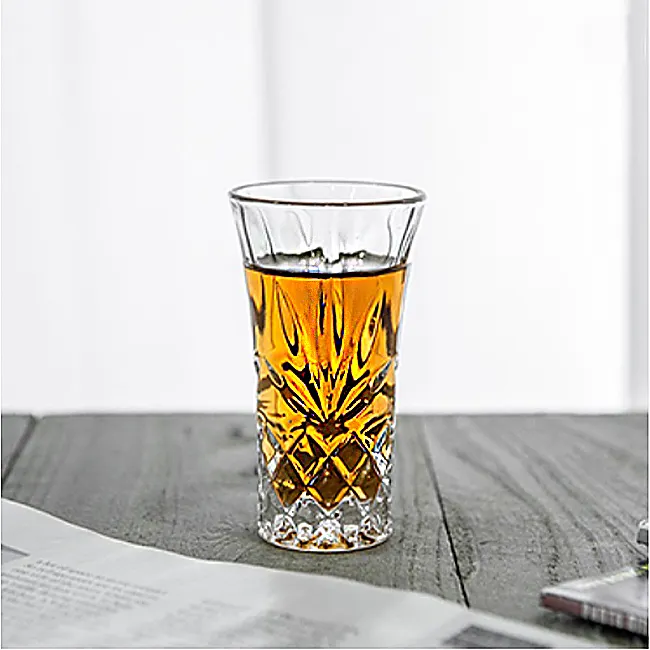 2 Unzen runde klare Whisky-Schnaps gläser für Wodka Whisky Tequila Liquor