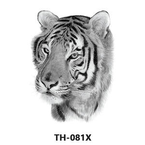 Nouveau <span class=keywords><strong>tatouage</strong></span> temporaire imperméable <span class=keywords><strong>noir</strong></span> de taille M pour hommes et garçons, motif tigres et lions, à la mode et très vendu - Product Image 2